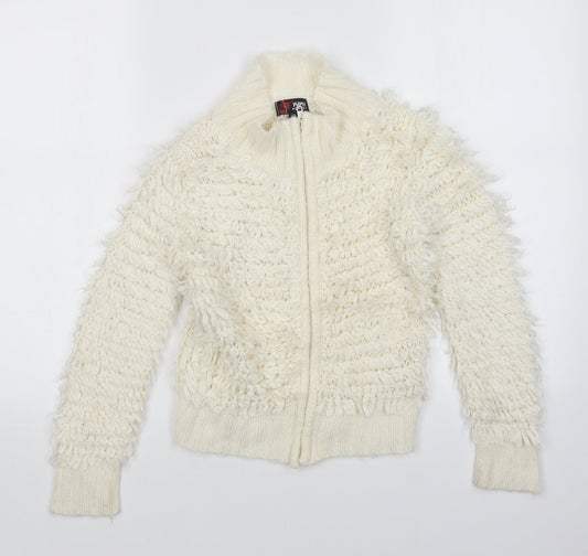 Yum Girl Girls Beige   Full Zip Jumper Size 7-8 Years
