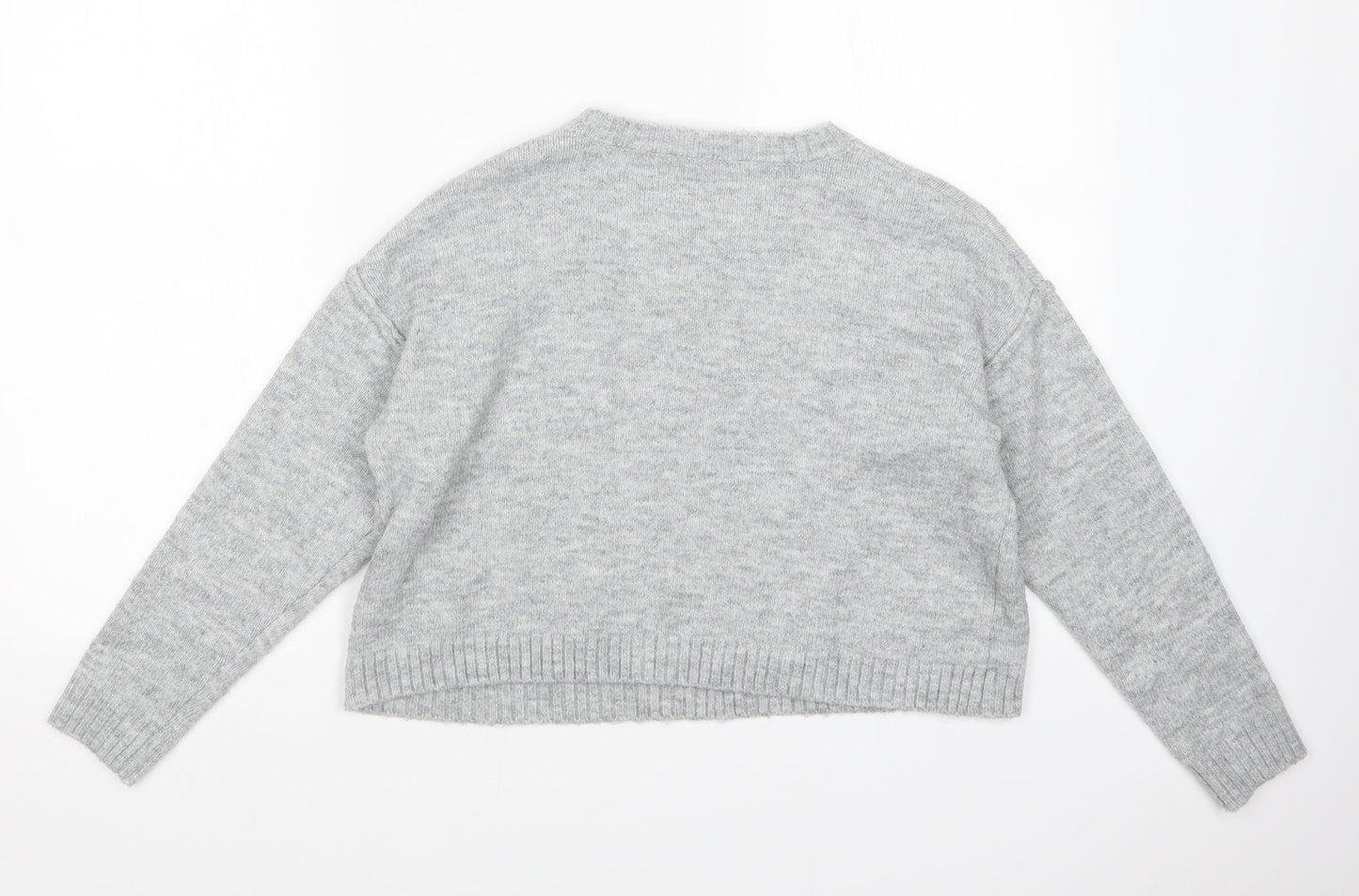 MISS EVIE Girls Grey   Pullover Jumper Size 11-12 Years