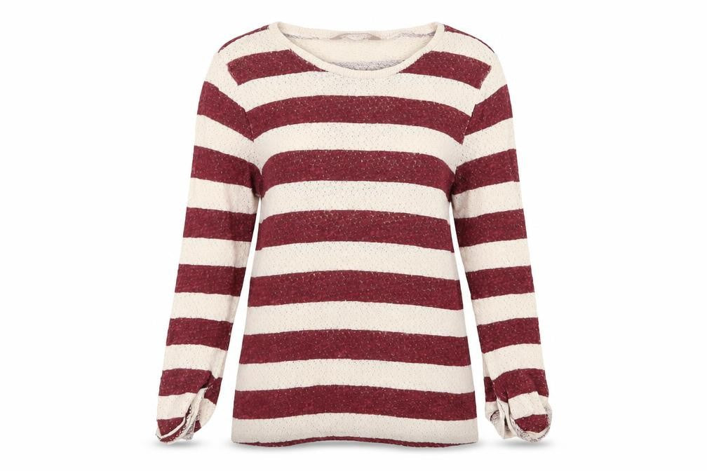 AWARE Womens Multicoloured Striped  Pullover Jumper Size S