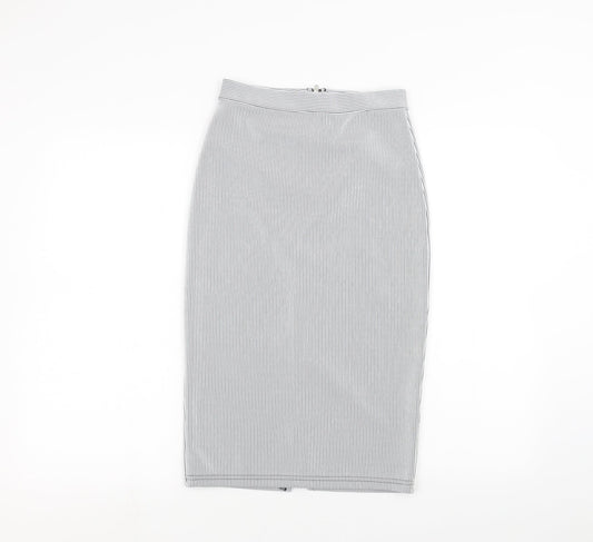 Topshop Womens White Striped  Pettiskirt Skirt Size 8
