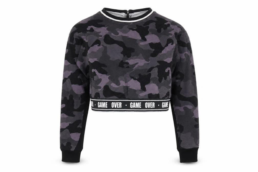 Select Womens Black Camouflage  Pullover Jumper Size 6