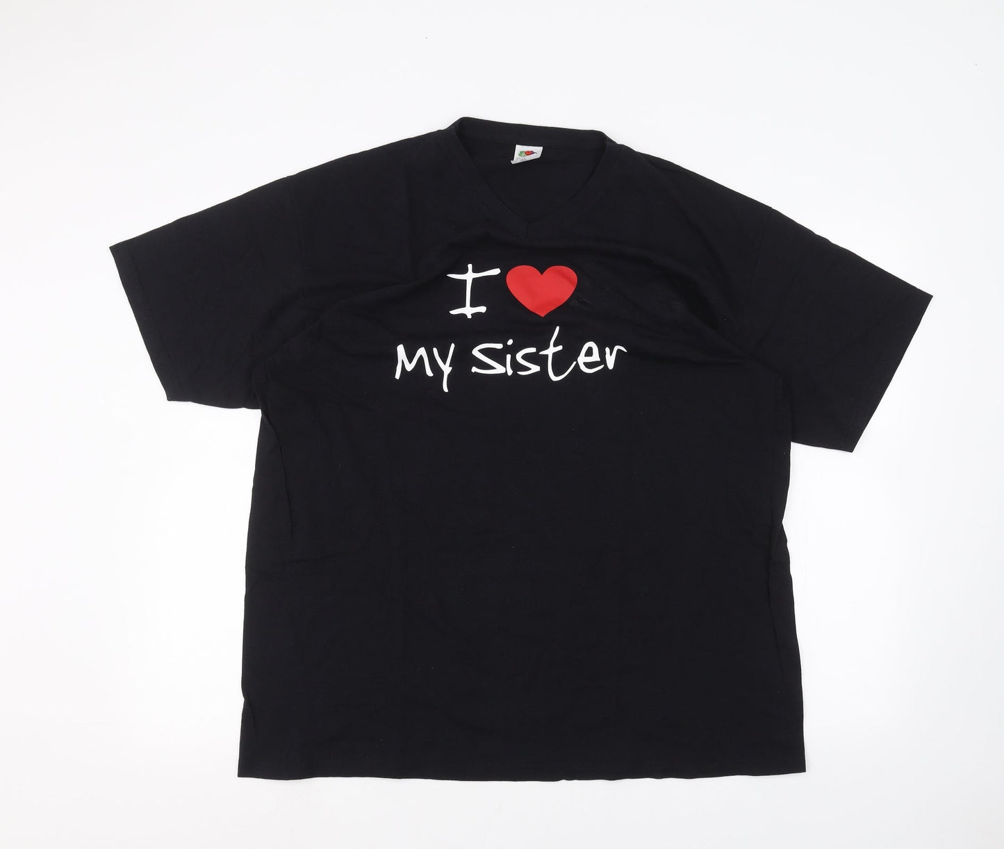Fruit of the Loom Womens Black   Basic T-Shirt Size 2XL