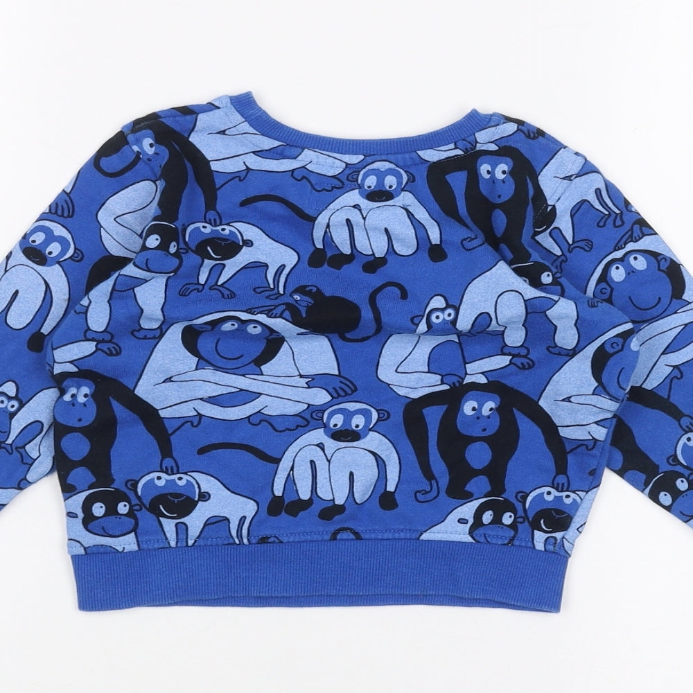 NEXT Baby Blue Camouflage  Pullover Jumper Size 12-18 Months
