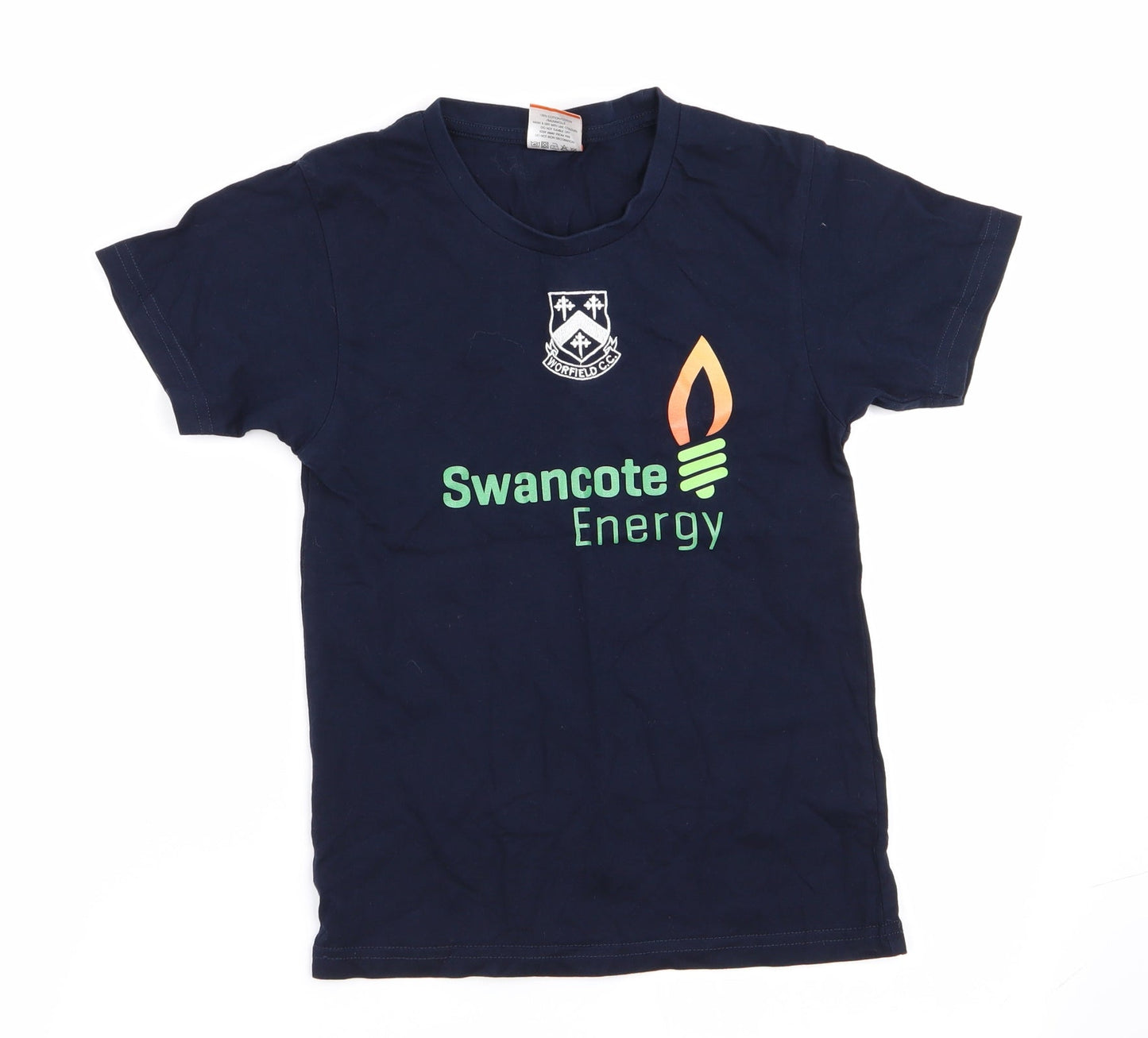 Uneek Boys Blue   Basic T-Shirt Size 7-8 Years  - Swancote Energy