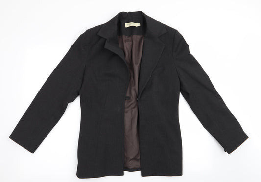 River Island Womens Grey   Jacket Blazer Size 12  - Detailed Sleeve