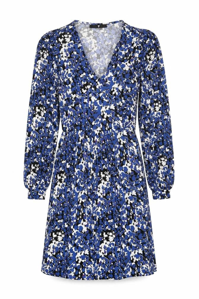 V By Very Womens Blue Floral  Fit & Flare  Size 8