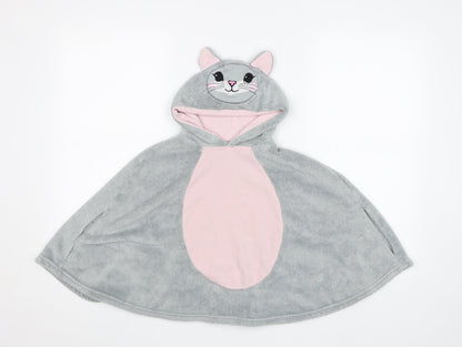 George Girls Grey   Cape Jumper Size S  - Bunny Cape
