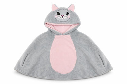 George Girls Grey   Cape Jumper Size S  - Bunny Cape