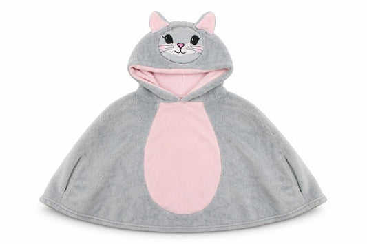 George Girls Grey   Cape Jumper Size S  - Bunny Cape