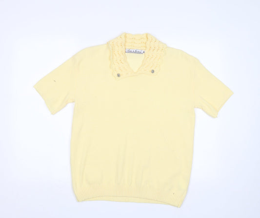 Pure & Natural Womens Yellow   Pullover Jumper Size L