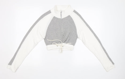 pretty Womens Grey   Pullover Sweatshirt Size 4
