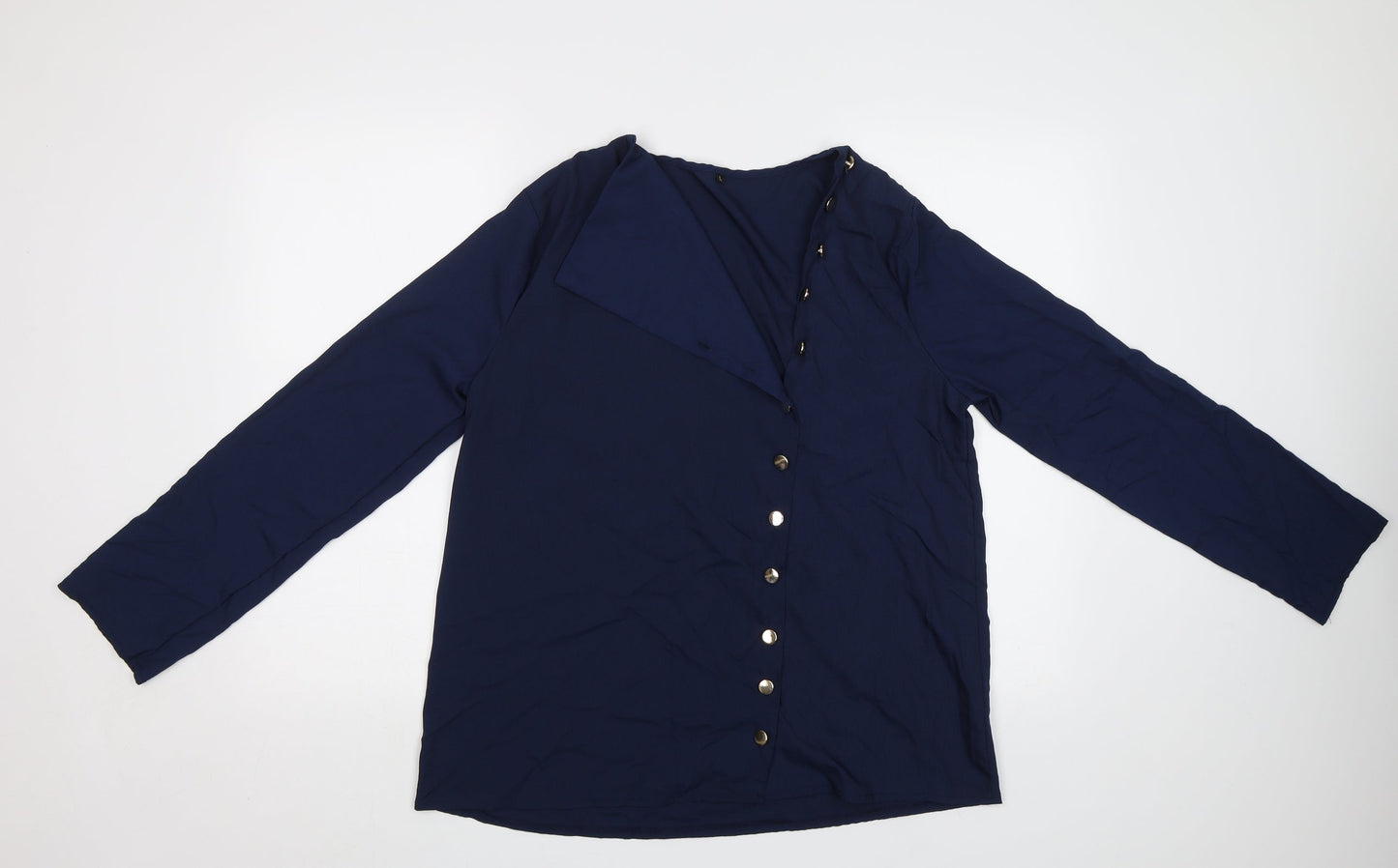 Preworn Womens Blue   Basic Button-Up Size L