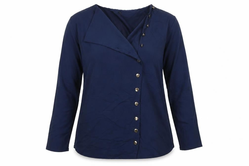 Preworn Womens Blue   Basic Button-Up Size L