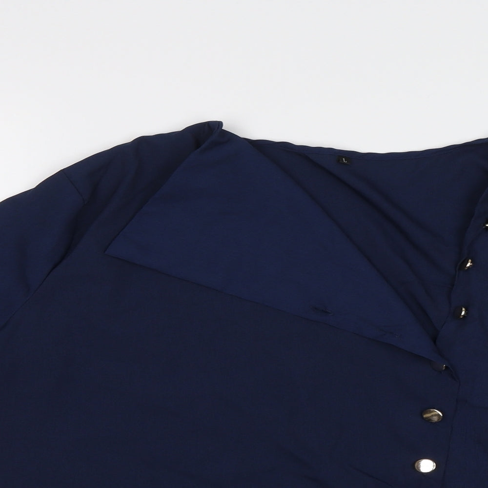 Preworn Womens Blue   Basic Button-Up Size L