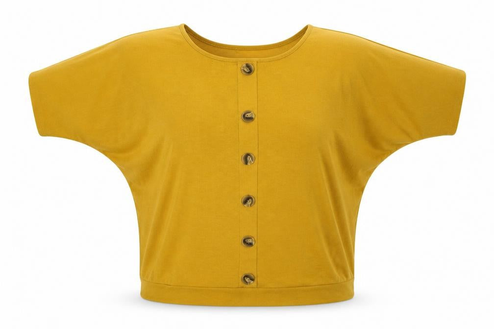 QED London Womens Yellow   Basic Blouse Size M