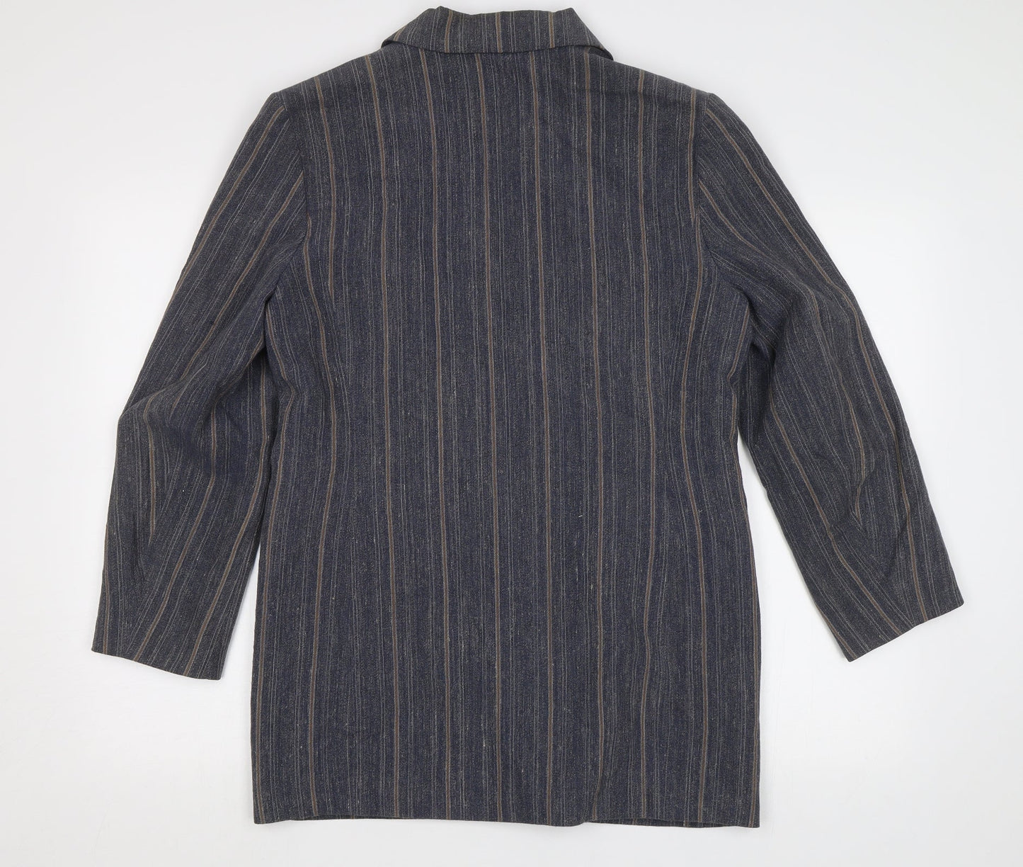 Etam Womens Blue Striped  Jacket Blazer Size 12