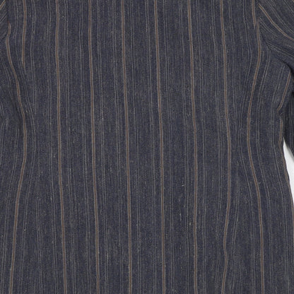 Etam Womens Blue Striped  Jacket Blazer Size 12