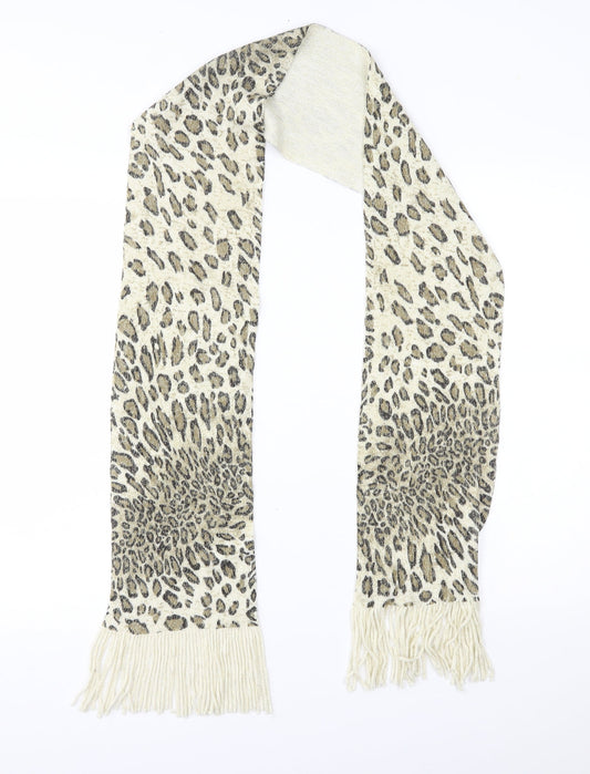 Preworn Womens Beige Animal Print   Scarf