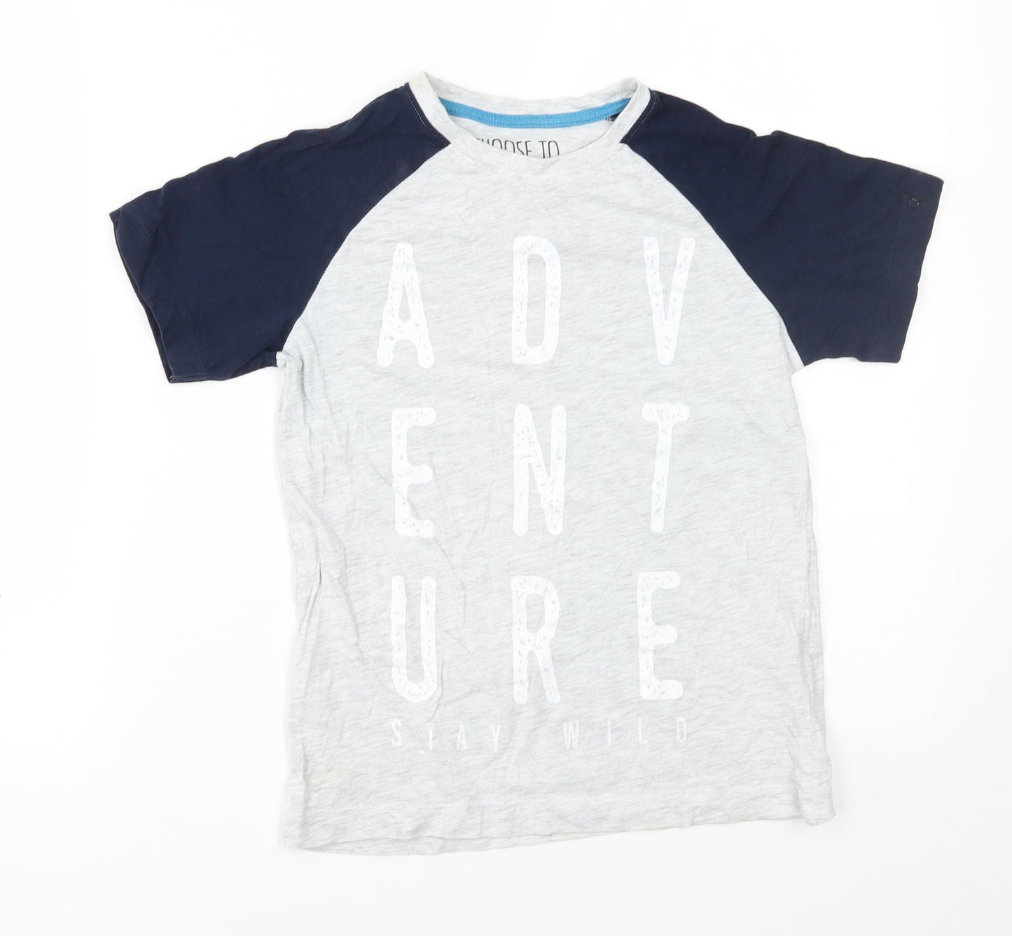 Matalan Boys Grey    Pyjama Top Size 10 Years  - adventure