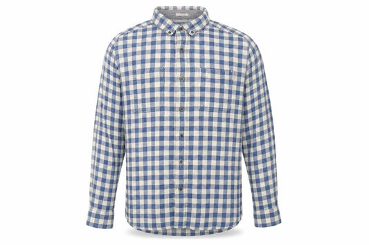Boston Crew Mens Blue Plaid   Button-Up Size M