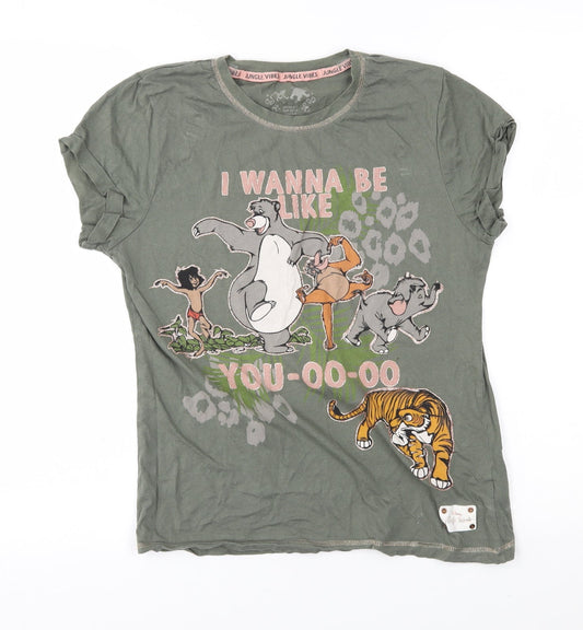 Primark Womens Green    Pyjama Top Size XS  - Jungle Book
