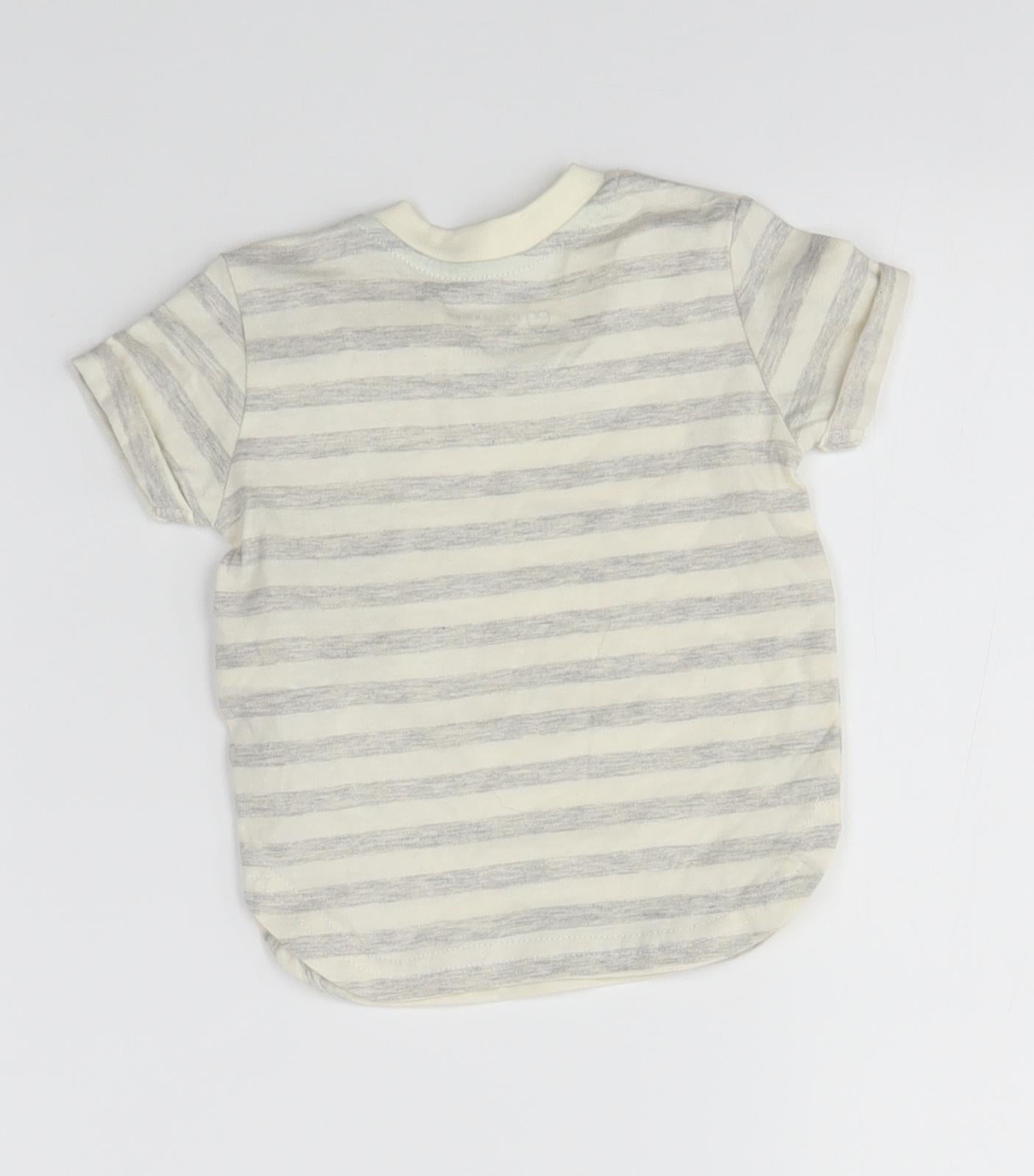 Primark  Multicoloured Striped  Basic T-Shirt Size 3-6 Months