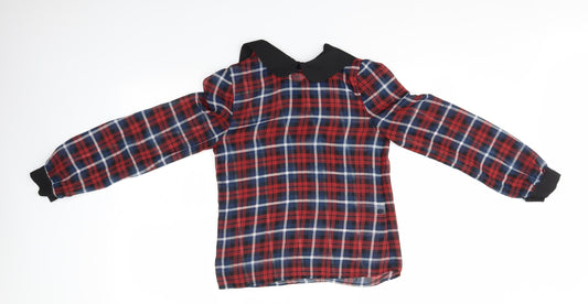 Jovonnista Womens Multicoloured Check  Basic Blouse Size 8