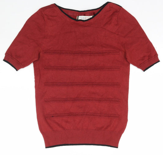 Principles Womens Red  Knit Pullover Jumper Size 10