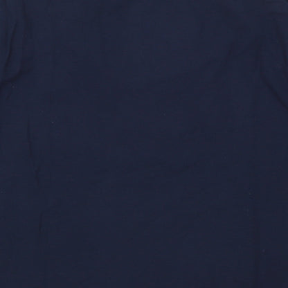 Brand and care label for Arista women’s blue basic polo, size UK 16