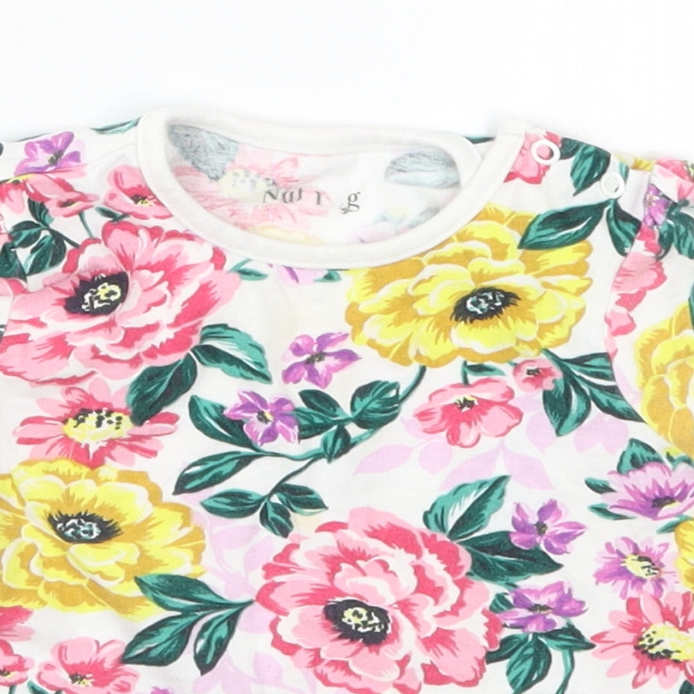 Nutmeg Girls Multicoloured Floral  Basic T-Shirt Size 9-12 Months