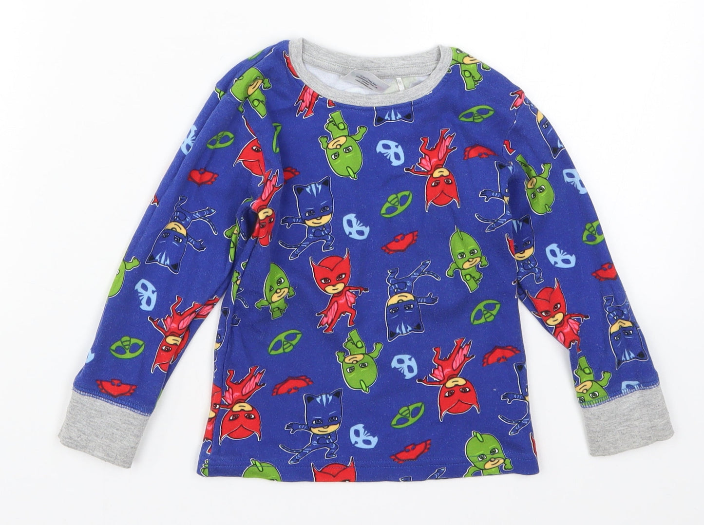 NEXT Boys Blue Solid   Pyjama Top Size 2-3 Years  - Superheroes