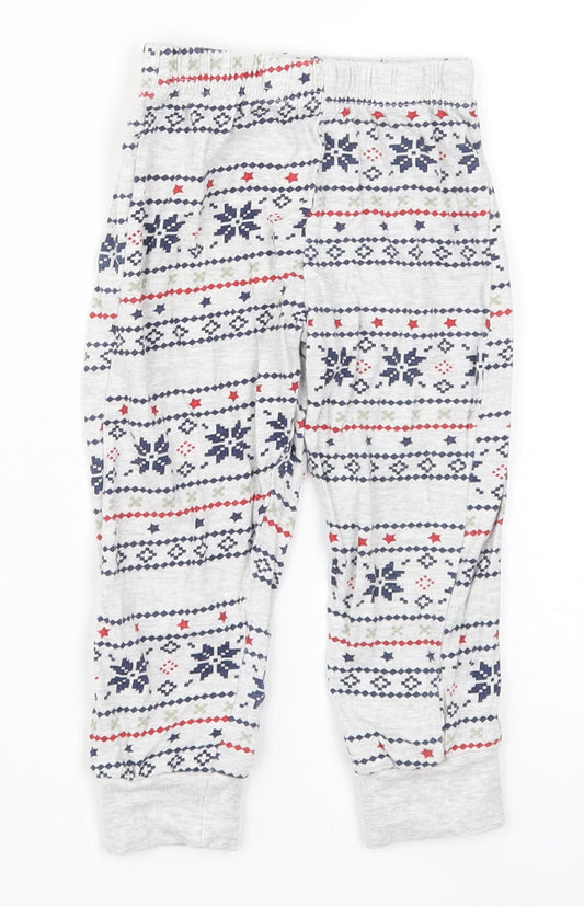 F&F Baby Grey Geometric  Sweatpants Trousers Size 18-24 Months  - Pyjama Pants