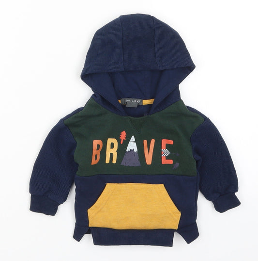 Primark Boys Multicoloured Colourblock  Basic T-Shirt Size 3-6 Months  - Brave