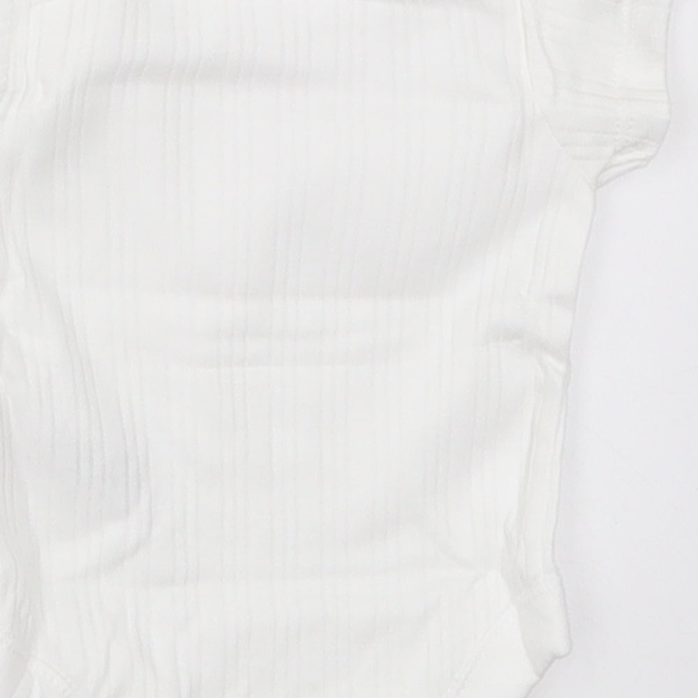 Nutmeg Baby White Striped  Babygrow One-Piece Size Newborn