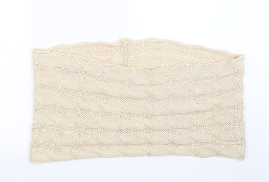 Preworn Womens Ivory  Knit  Scarf   - Snood