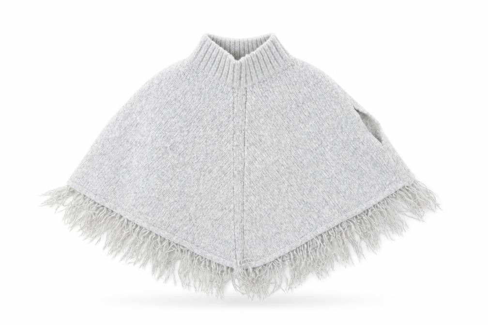 Young Dimension Girls Grey  Knit Cape Jumper Size 18-24 Months