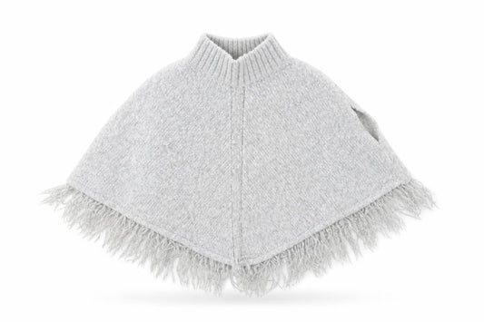 Young Dimension Girls Grey  Knit Cape Jumper Size 18-24 Months