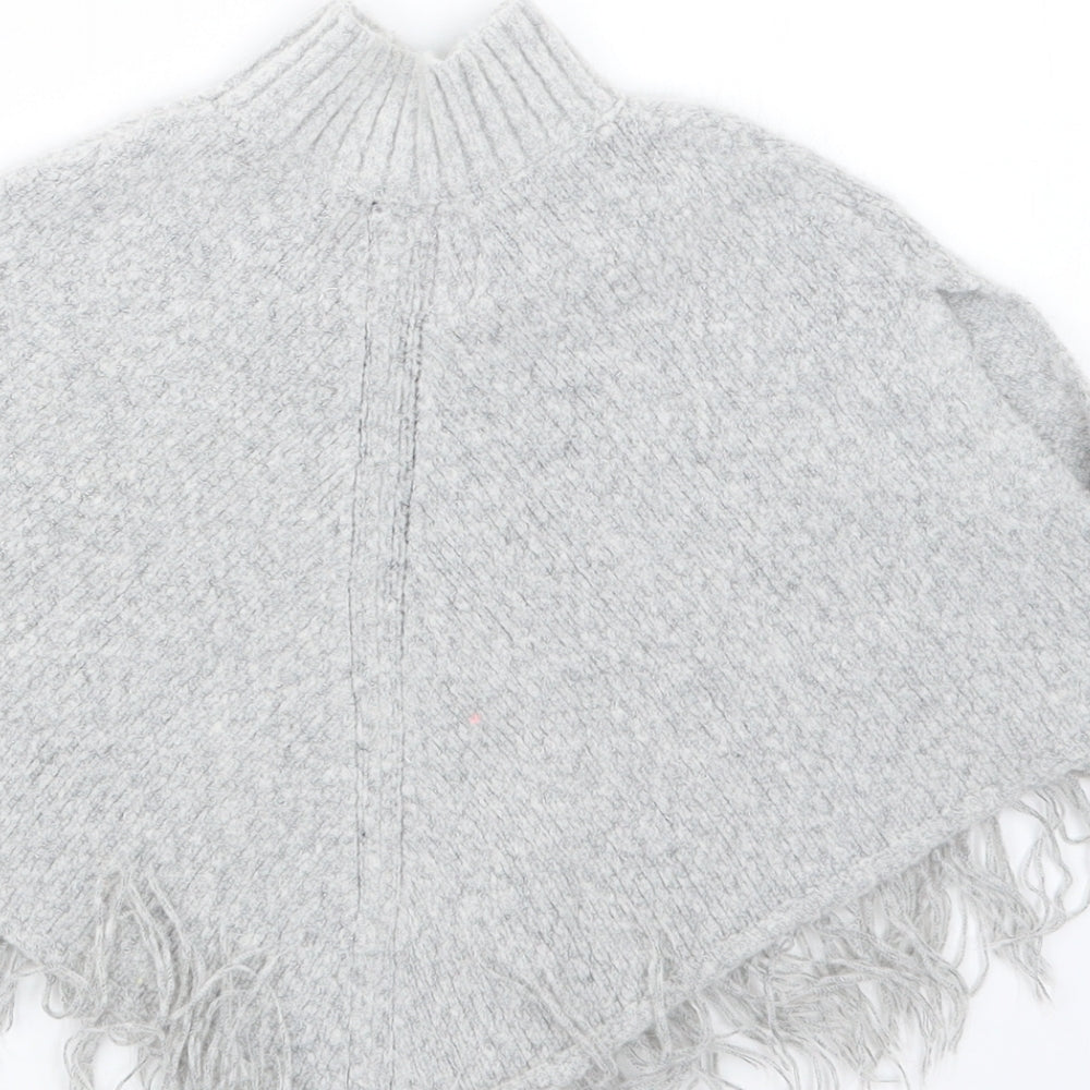 Young Dimension Girls Grey  Knit Cape Jumper Size 18-24 Months