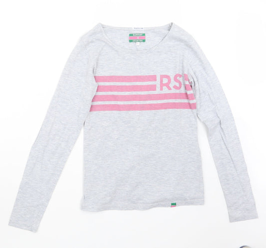Rampant Sporting Womens Grey   Basic T-Shirt Size 6