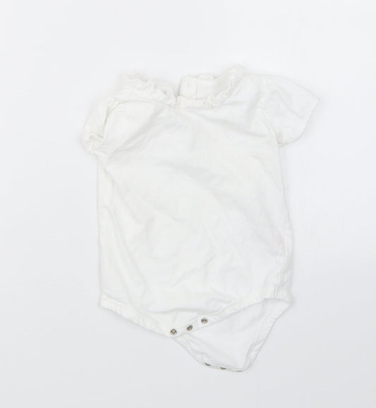 Matalan Girls White   Babygrow One-Piece Size 9-12 Months
