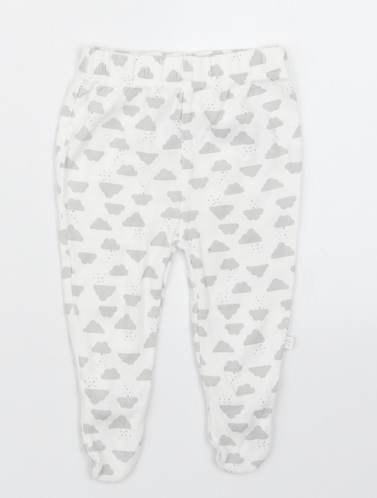 Primark Baby White Geometric  Capri Trousers Size 0-3 Months