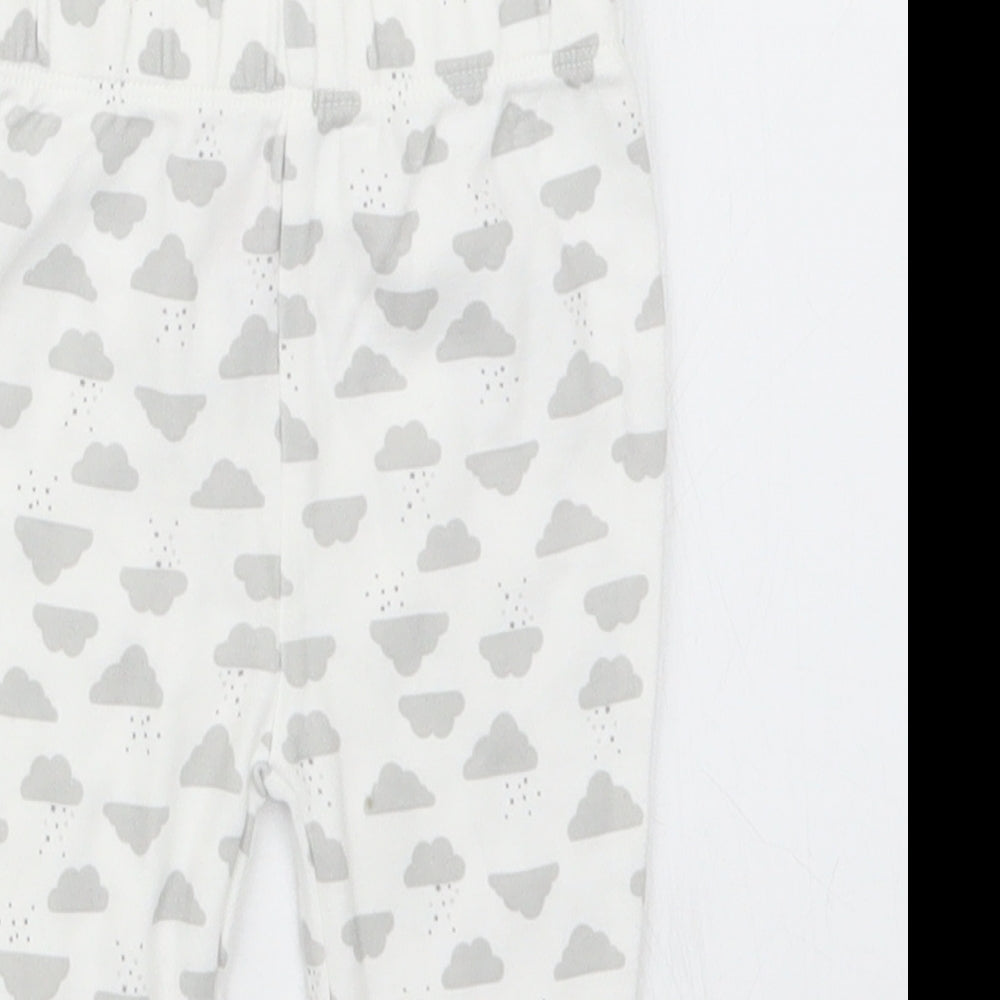 Primark Baby White Geometric  Capri Trousers Size 0-3 Months