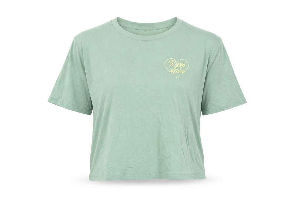 MONKL Womens Green   Cropped T-Shirt Size L