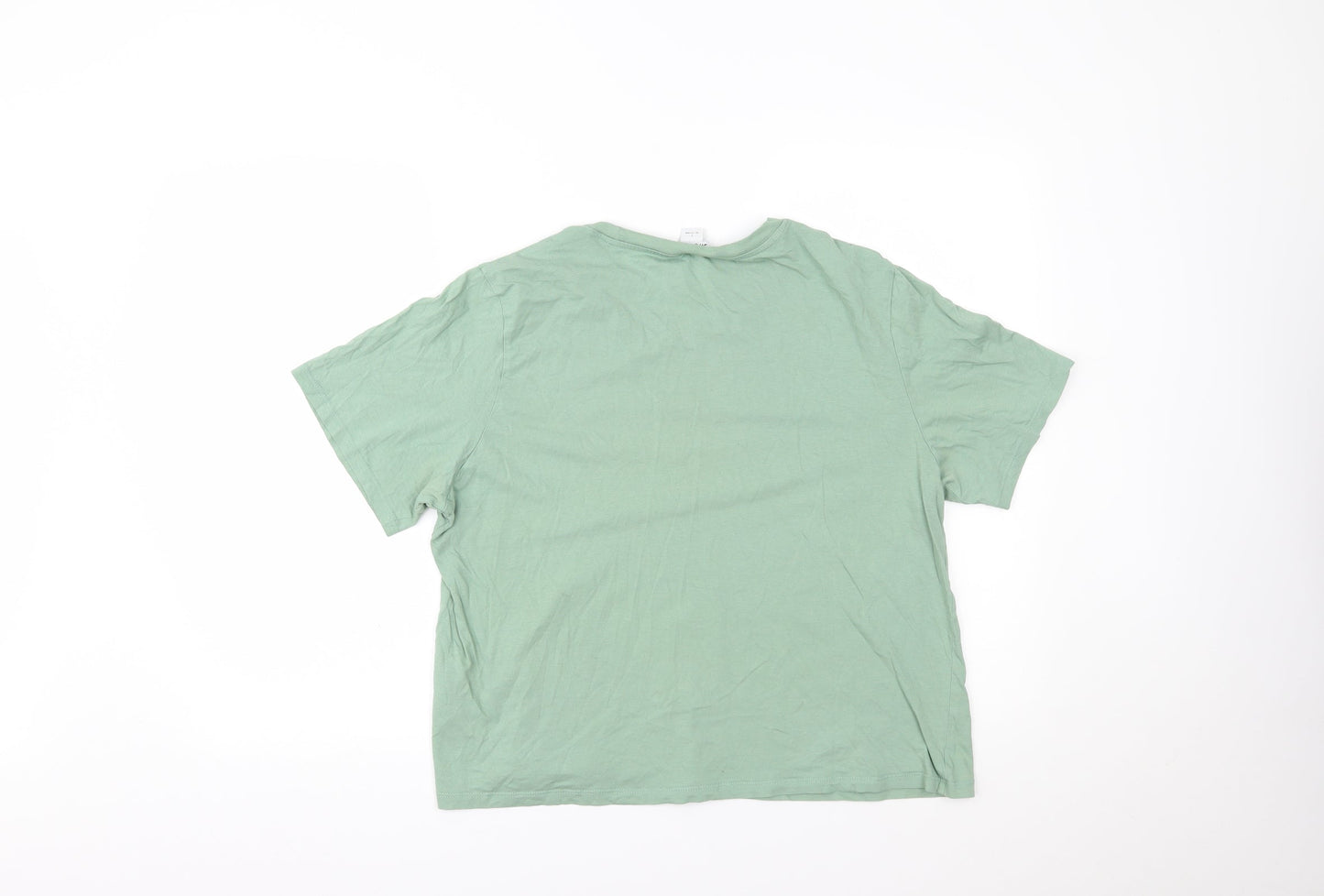 MONKL Womens Green   Cropped T-Shirt Size L