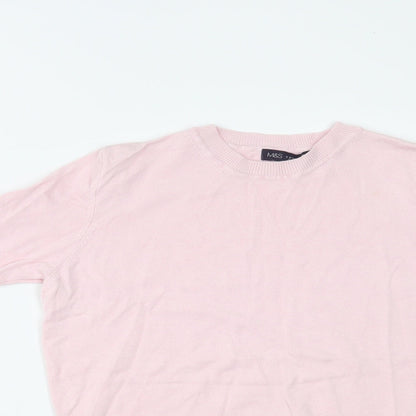 Marks & Spencer Womens Pink   Basic T-Shirt Size 8