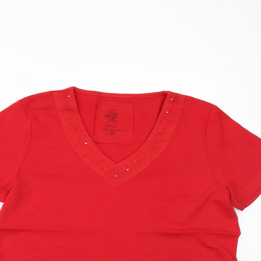 BM Womens Red   Basic T-Shirt Size M