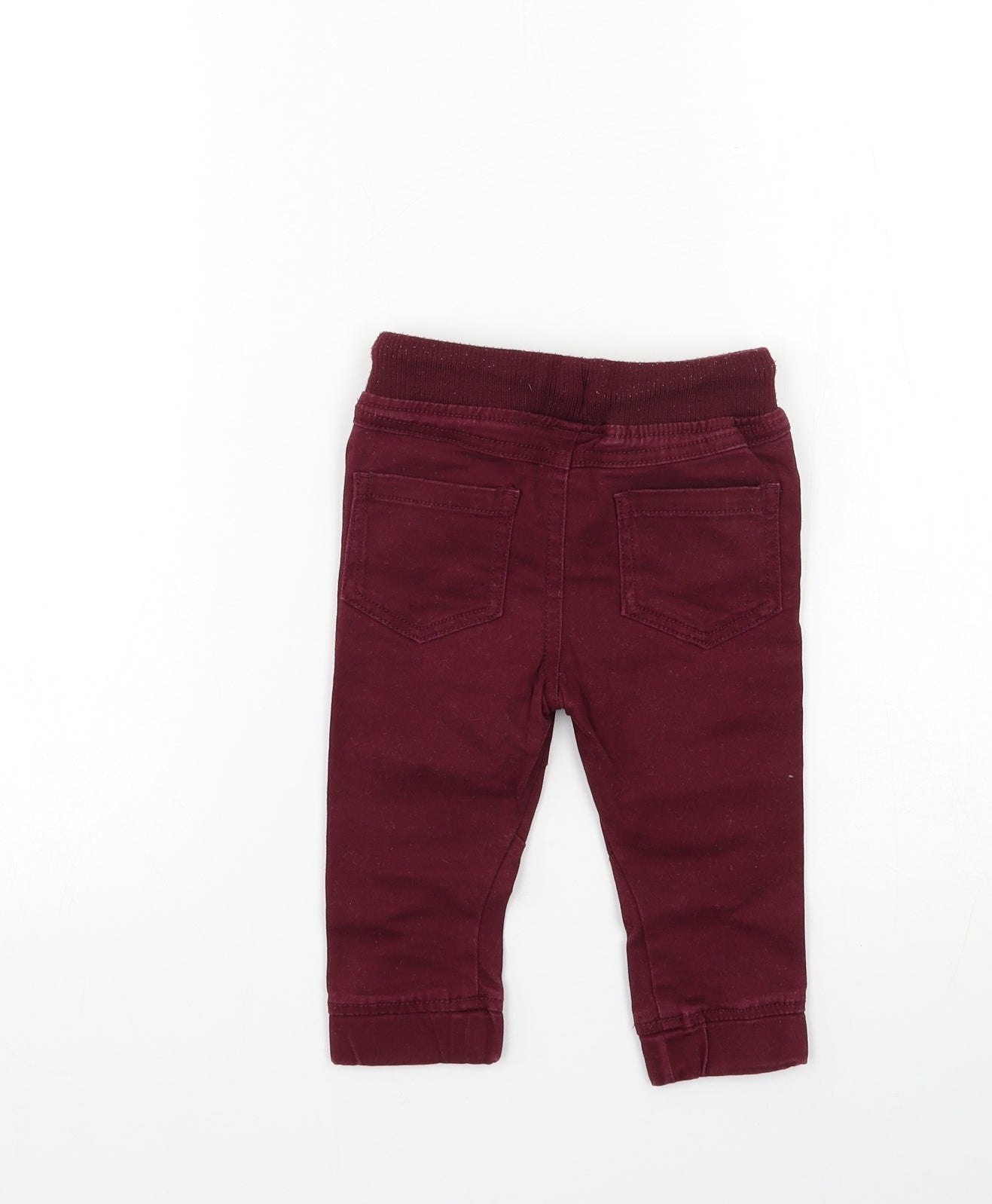 BHS Baby Red  Denim Cargo Jeans Size 9-12 Months