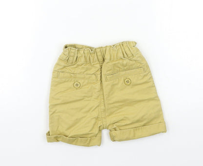 Back view of Bambi Baby Beige Cargo Trousers, size 9-12, Months