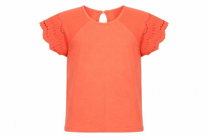 Front view of Tu girls’ orange basic t-shirt, size 6, years