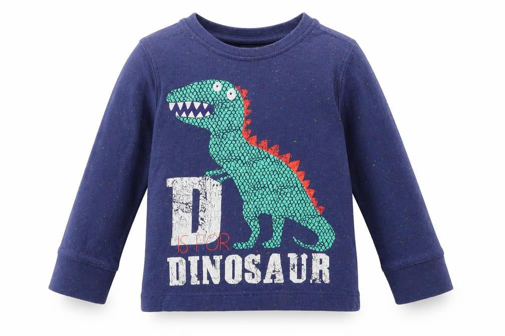 Mini Club Baby Blue   Basic T-Shirt Size 18-24 Months  - DINOSAUR